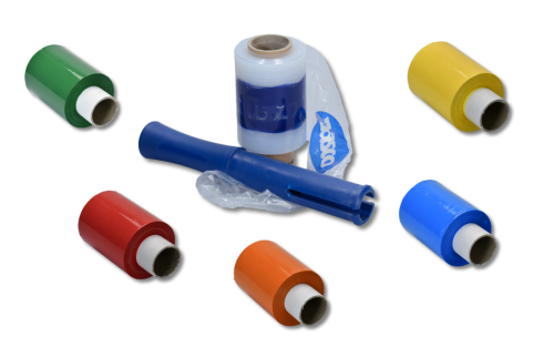 LDPE - B&uuml;ndelstretchfolien, diverse Farben transparent 5 Rollen