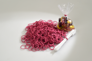 Gummiringe, rot, Stärke: 1,2 mm, 60 %...